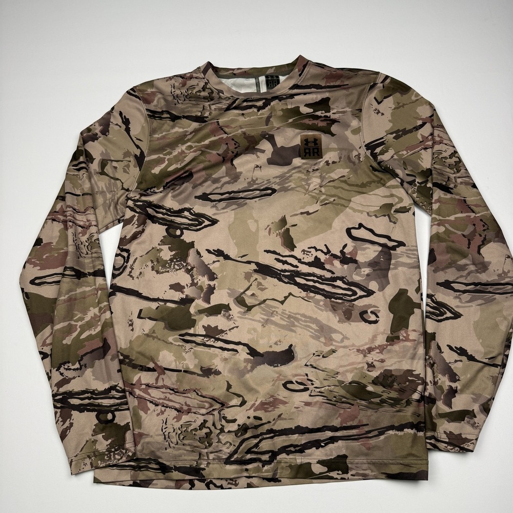Under Armour Ridge Reaper Shirt Mens Medium Camo Long Sleeve Hunting Top